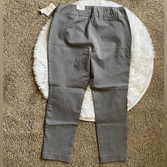 Crown & Ivy Petite Ashley Pants Gray Pull On New Elastic Waist Womens Size 16 - Picture 2 of 10